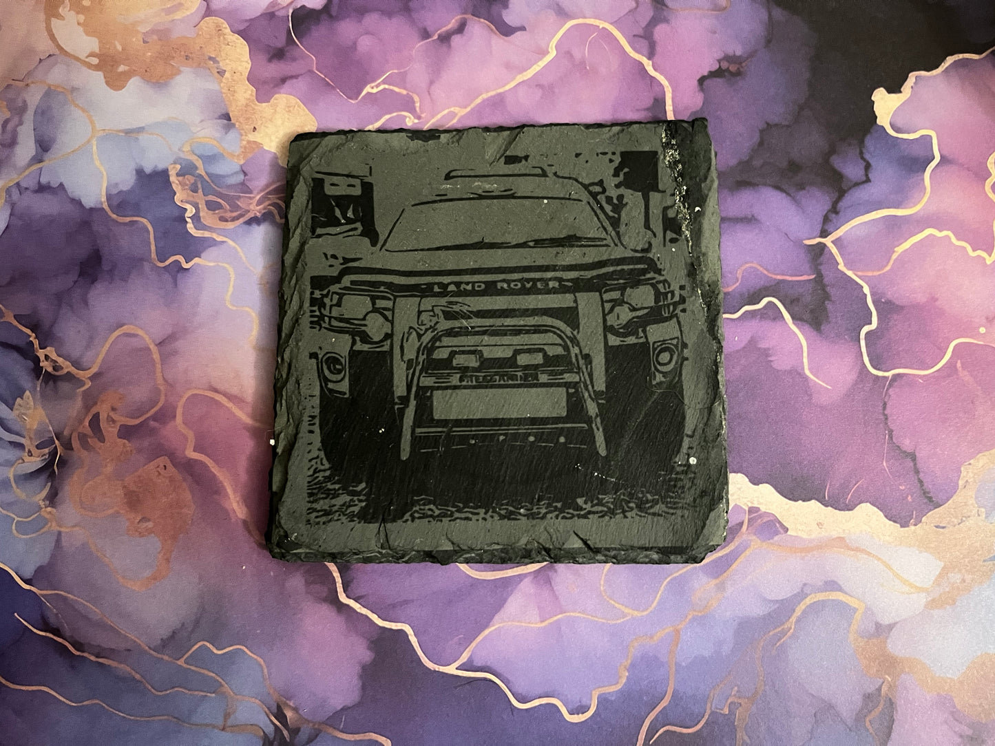 Land Rover Freelander Laser Engraved Slate Coaster