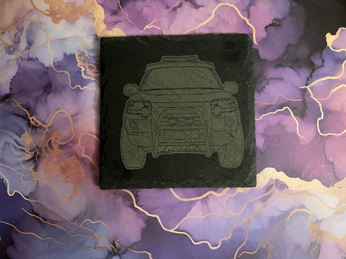 Land Rover Freelander Laser Engraved Slate Coaster