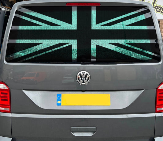 Transporter t5 rear window union flag graphic