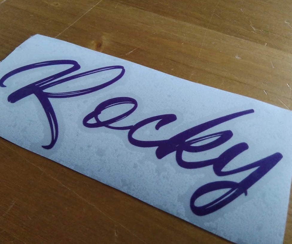 Vehicle Name Decal