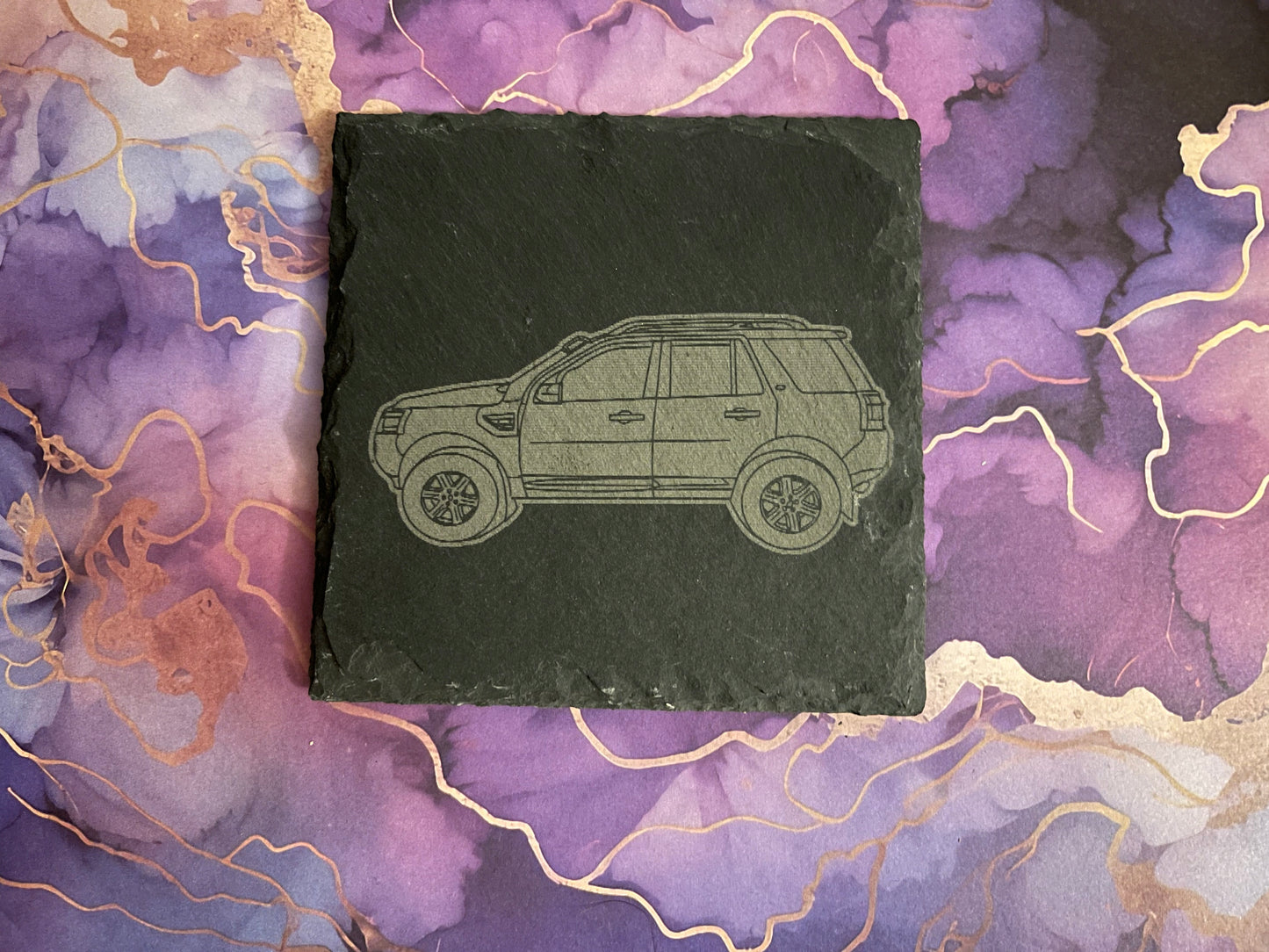 Land Rover Freelander 2 Laser Engraved Slate Coaster