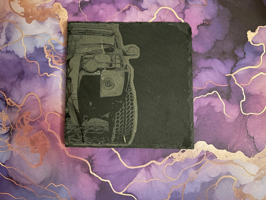 Land Rover Freelander Laser Engraved Slate Coaster
