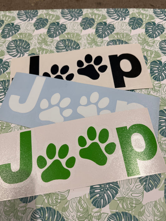 Jeep Paw Print Decal