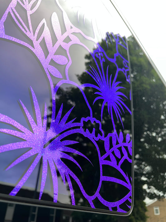 Hibiscus Flower Graphic HOLOGRAPHIC SPARKLE